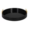 Kate and Laurel 15.5-in x 15.5-in Black Decorative Tray