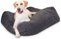 K&H Pet Products Cuddle Cube Pillow Cat & Dog Bed, Gray, Large (32 in x 32 in)