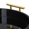 Kate and Laurel 15.5-in x 15.5-in Black Decorative Tray