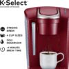 Keurig K-Select Coffee Maker, Single Serve K-Cup Pod Coffee Brewer, With Strength Control and Hot Water On Demand, Vintage Red