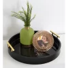 Kate and Laurel 15.5-in x 15.5-in Black Decorative Tray