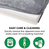 FurHaven Faux Fur Memory Top Bolster Dog Bed w/Removable Cover - Smoke Gray, Jumbo (X-Large)