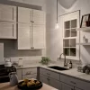 Kichler Winslow Brushed Nickel Modern/Contemporary Seeded Glass Cylinder Mini Pendant Light