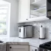 NewAir AI-100SS Portable Ice Maker 28 lb. Daily - Countertop Compact Design, 3 Size Bullet Shaped Ice, Stainless with Black Lid