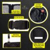 Meadowlark Premium Hammock Pet Car Seat Cover with Mesh Window, Black