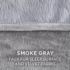 FurHaven Faux Fur Memory Top Bolster Dog Bed w/Removable Cover - Smoke Gray, Jumbo (X-Large)