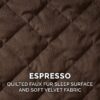 FurHaven Quilted Goliath Chaise Bolster Dog Bed w/Removable Cover - Espresso, 2XL