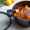 ZAVOR 2-Piece Noir 9.87-in Ceramic Cooking Pan with Lid