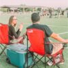 Coleman Camping Chair with Built-in 4 Can Cooler, Red