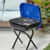 Americana 21.25-in W Ocean Blue Kettle Charcoal Grill