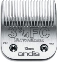 Andis Carbon-Infused Steel UltraEdge Dog Clipper Blade, Size-3-3/4 FC, 1/2-Inch Cut Length (64135)