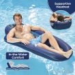 Aqua Luxury Water Lounge, X-Large, Inflatable Pool Float with Headrest, Backrest & Footrest, Palm Beach Flamingo