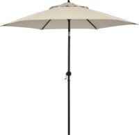 Astella  9-ft Solid Push-Button Tilt Market Patio Umbrella, Antique Beige