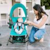Baby Delight Go with Me Venture Chair|Indoor/Outdoor Portable Chair with Sun Canopy|Teal|3 Child Growth Stages: Sitting, Standing and Big Kid|3 Months to 75 lbs|Weather Resistant