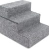 Best Pet Supplies Linen Covered Foam Foldable Cat & Dog Stairs