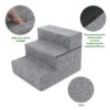 Best Pet Supplies Linen Covered Foam Foldable Cat & Dog Stairs