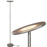 Brightech  63-in Brushed Nickel Torchiere Floor Lamp
