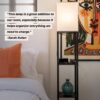 Brightech 63-in Classic Black Shelf Floor Lamp