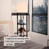 Brightech 63-in Classic Black Shelf Floor Lamp