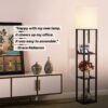 Brightech 63-in Classic Black Shelf Floor Lamp