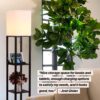 Brightech 63-in Classic Black Shelf Floor Lamp