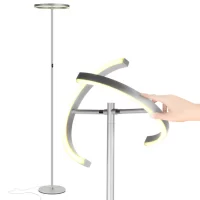 Brightech  72-in Silver Torchiere Floor Lamp