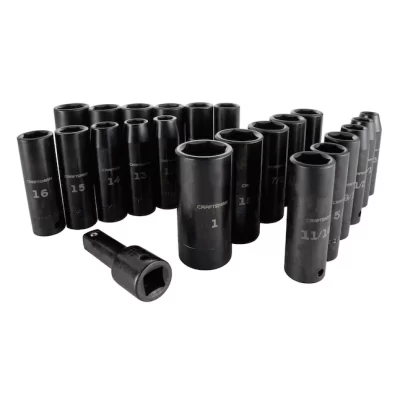 CRAFTSMAN CMMT16970 23-Piece Standard (SAE) and Metric Combination 1/2-in Drive Set 6-Point Impact Socket Set