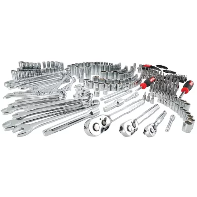 CRAFTSMAN CMMT45938 308-Piece Standard (SAE) and Metric Combination Polished Chrome Mechanics Tool Set (1/4-in; 3/8-in)