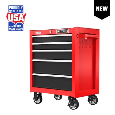 CRAFTSMAN CMST98264RB 2000 Series 26.5-in W x 34-in H 5-Drawer Steel Rolling Tool Cabinet (Red)