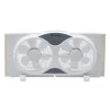 Comfort Zone  9 in. 3-Speed Expandable Reversible Twin Window Fan with Remote Control and Removable Cover and Bug Screen