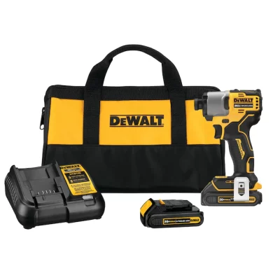 DEWALT DCF840C2 Brushless 20-volt Max 1/4-in Variable Speed Brushless Cordless Impact Driver (2-Batteries Included)