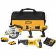 DEWALT DCK445D1M1 4-Tool 20-Volt Max Power Tool Combo Kit with Soft Case (2-Batteries and charger Included)