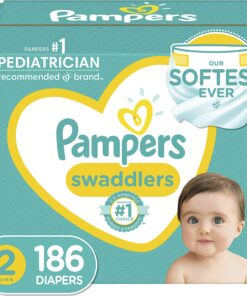Diapers Size 2, 186 Count - Pampers Swaddlers Disposable Baby Diapers, (Packaging May Vary)