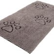 Dog Gone Smart Runner Dirty Dog Doormat, Super Absorbent Machine Washable with Non-Slip Backing, X-Large (Grey)
