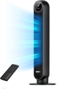 Dreo Nomad One Tower Fan with Remote, Quiet Cooling Fan, 90° Oscillating Fan with 4 Speeds, 4 Modes