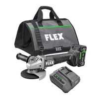 FLEX FX3171A-1C 5-in 24-volt Paddle Switch Brushless Cordless Angle Grinder (Charger Included and 1-Battery)