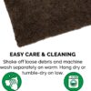FurHaven Muddy Paws Towel & Shammy Dog Mat - Muddy Paws Absorbent Chenille Shammy Bath Towel and Food Mat Rug, Mud (Brown), Jumbo Plus