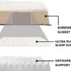 FurHaven NAP Ultra Plush Orthopedic Deluxe Cat & Dog Bed w/Removable Cover, Cream