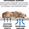 FurHaven NAP Ultra Plush Orthopedic Deluxe Cat & Dog Bed w/Removable Cover, Cream