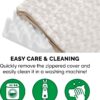 FurHaven NAP Ultra Plush Orthopedic Deluxe Cat & Dog Bed w/Removable Cover, Cream