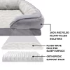 FurHaven Velvet Waves Perfect Comfort Orthopedic Sofa Cat & Dog Bed