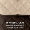 FurHaven Water-Resistant Reversible Furniture Protector - Reversible Two Tone Espresso & Clay