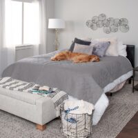 FurHaven Waterproof Cat & Dog Blanket Protector,  Quilted Gray - 68" x 82" - Full