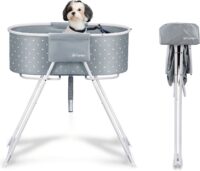 Furesh Elevated Folding Pet Bath Tub & Wash Station for Bathing, Shower, and Grooming, Collapsible, Indoor and Outdoor, Perfect for Small and Medium Size Dogs, Cats and Other Pet