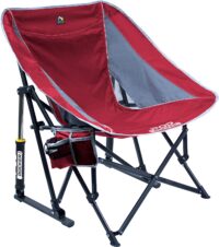 GCI Outdoor Pod Rocker Collapsible Rocking Chair, Red