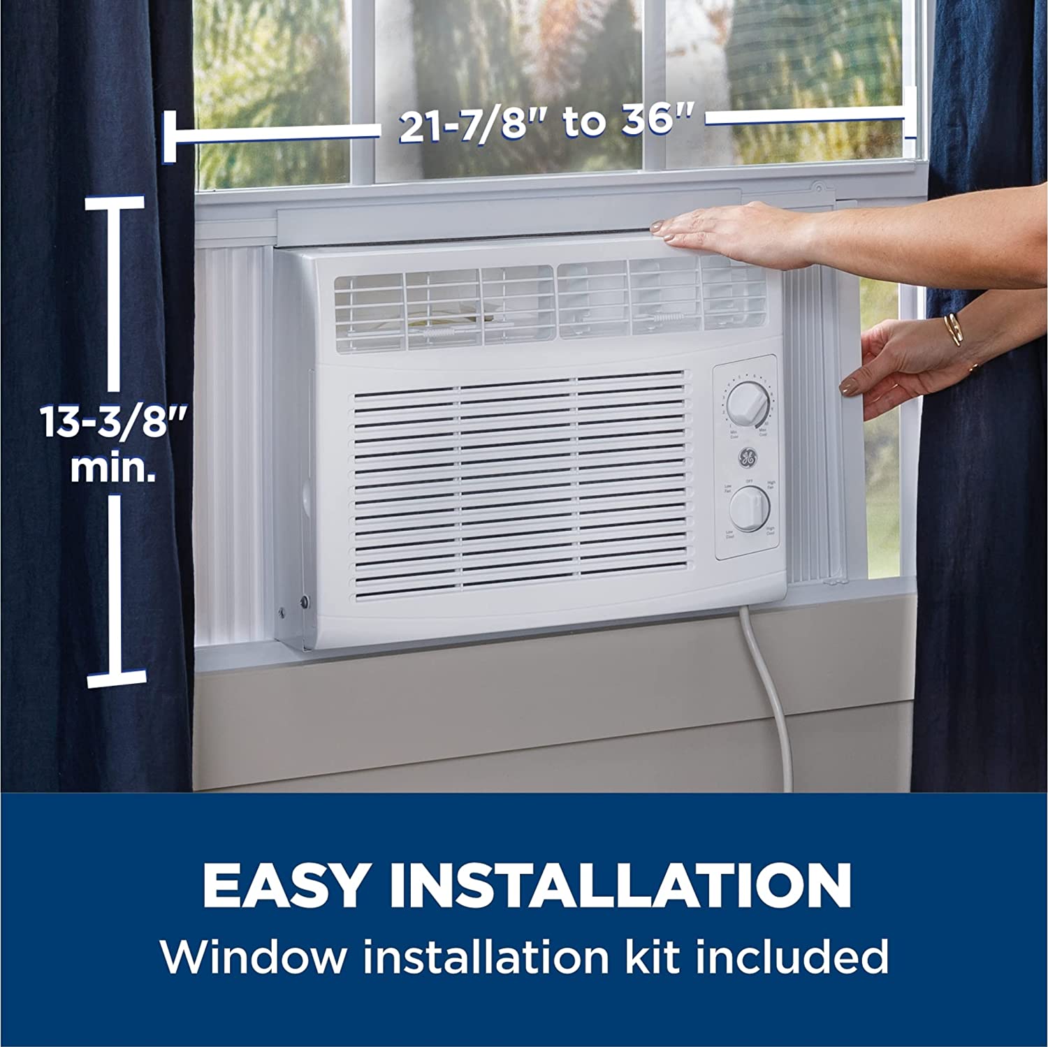 GE 150-sq ft Window Air Conditioner (115-Volt; 5000-BTU ...