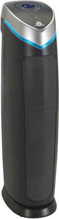GermGuardian AC5250PT 28” 3-in-1 True HEPA Filter Air Purifier for Home and Pets, Large Rooms, UV-C Sanitizer, Filters Allergies, Smoke, Dust, Dander, & Odors, 5-Yr Wty, GermGuardian, Grey