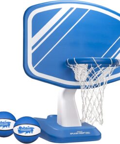 GoSports Splash Hoop Swimming Pool Basketball Game, Includes Poolside Water Basketball Hoop, 2 Balls and Pump
