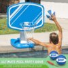 GoSports Splash Hoop Swimming Pool Basketball Game, Includes Poolside Water Basketball Hoop, 2 Balls and Pump