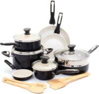 Greenpan  Rio 16pc Ceramic Nonstick Cookware Set, Black